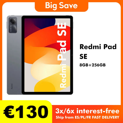 Tablet Xiaomi Redmi Pad SE 11" 8GB/256GB Wifi without Charger EEA Version