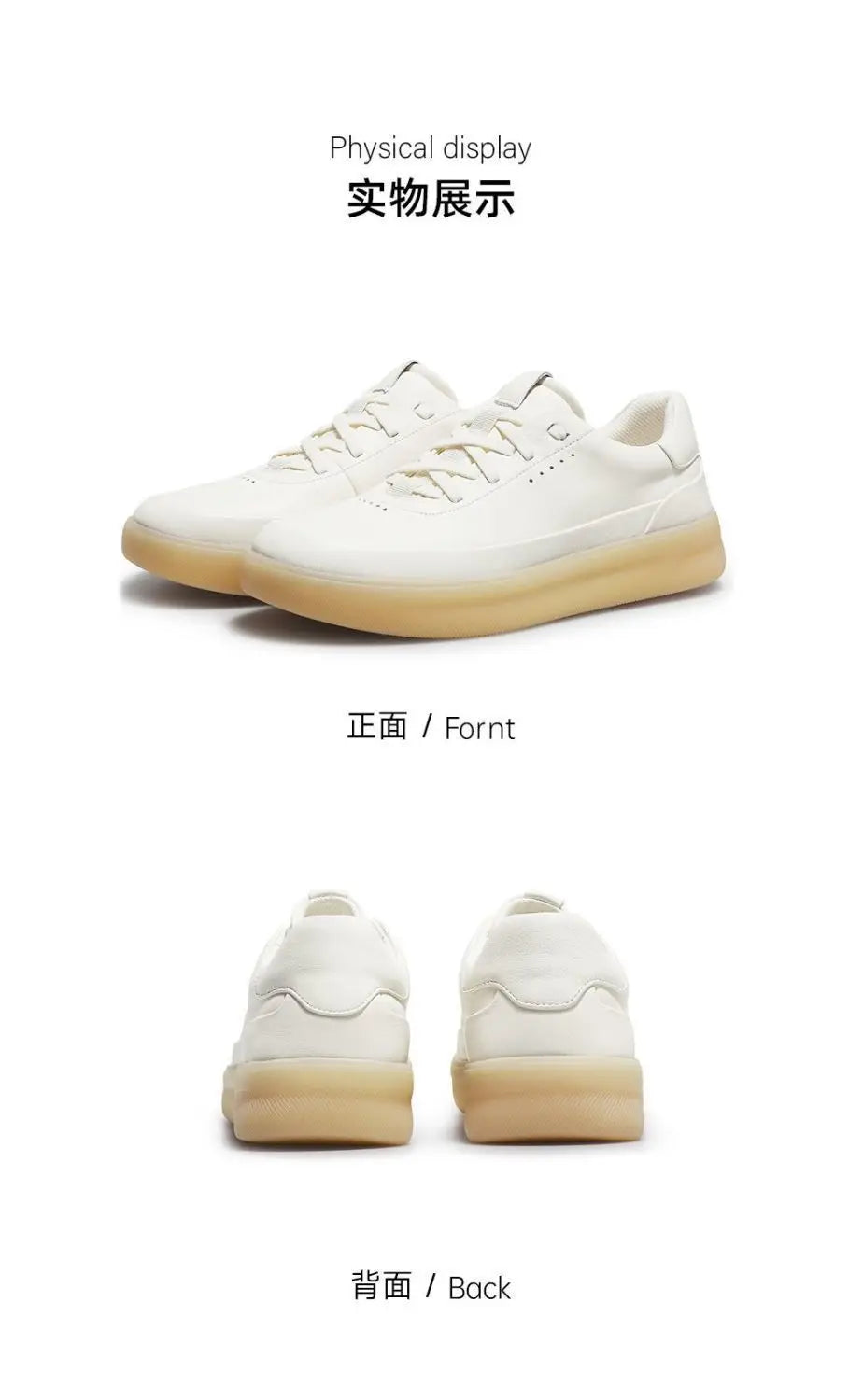 Skateboarding Sports Shoes Classic White Sneakers for Men Comfort Leather Sneakers Fashion Running Outdoor Casual Walking Shoe