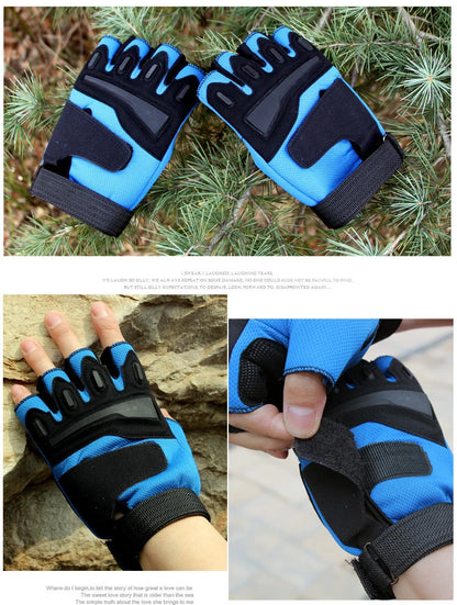 Cycling Tactical Gloves Half Finger Men Women Outdoor Fitness Gloves Spring Summer Anti Slip Wear-Resistant Gym Dumbbells Gloves