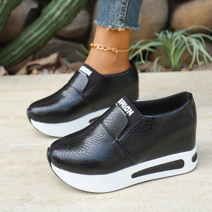 Women's Sneakers Spring Autumn Solid Color Comfortable Platform Walking Shoe Light Non-slip Thick-soled Low-top Shoes Zapatillas