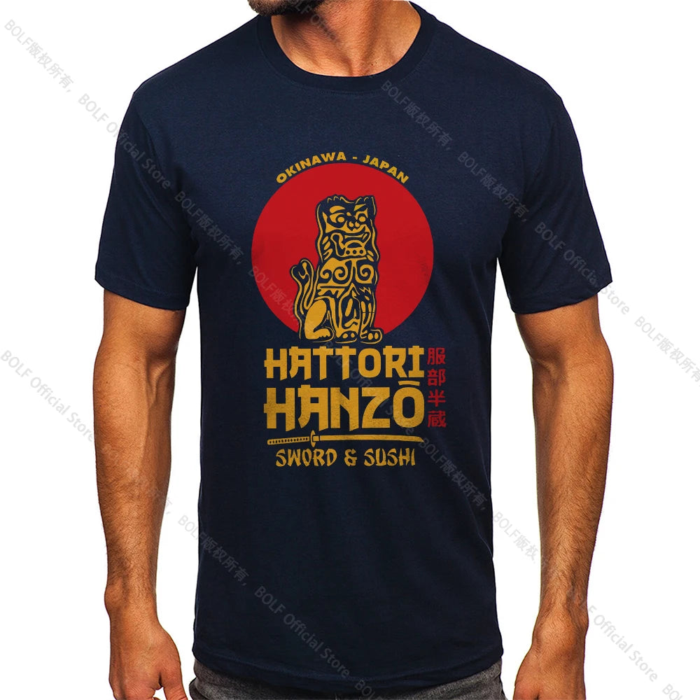 Men's Hattori Hanzo Printed T-shirt 100% Cotton Harajuku Classic Tees for Men Women Casual Shirt Tops Wear