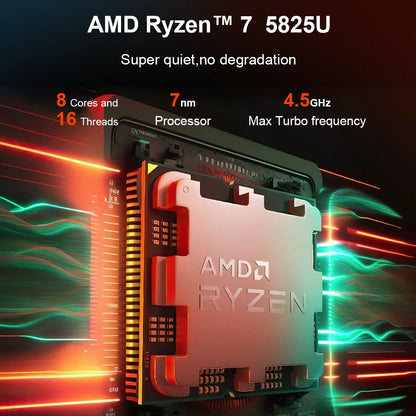 Ninkear A15 Plus 2026 Gaming Laptop Computers AMD Ryzen™ 7 5825U 4.5Ghz 15.6' FHD IPS 16GB DDR4 + 1TB SSD Backlit Keyboard FP Unlock