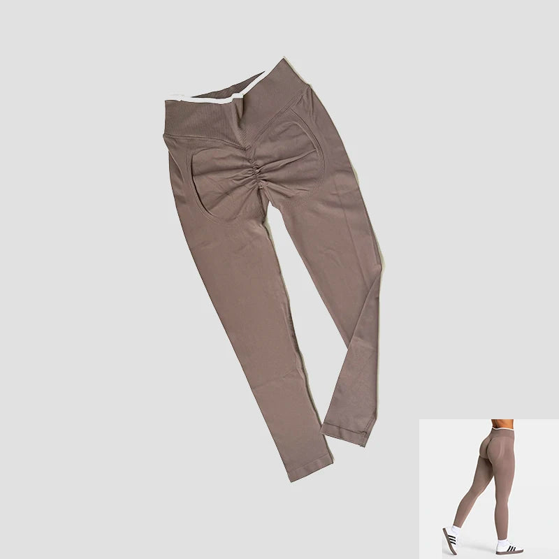 Yoga Pants Sport Leggings Women Seamless High Waist Scrunch Booty Peach Push Up Tights Fitness Workout Leggins Gym Clothes