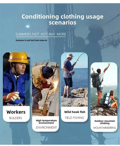 Summer Smart Air Conditioned Jacket Men's Workwear Uniform Fan Clothing Outdoor Heatstroke Prevention Labor Protection Clothes