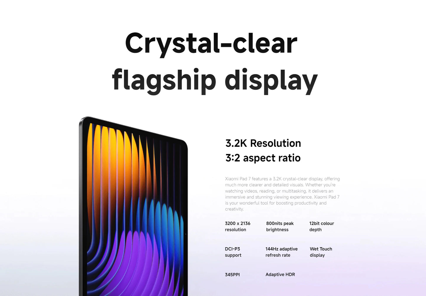 Global Version Xiaomi Pad 7 11.2‘’ 3.2K 144Hz Display 8850mAh Big Battery 13MP Real Camera Tablet PC Snapdragon 7+ Gen 3