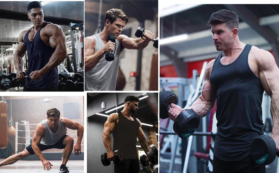 2025 New Men's Sleeveless T Shirt Cross Print Bodybuilding Muscle Sleeveless T Shirt Loose Fitness Sports Vest Bodybuilding Tops