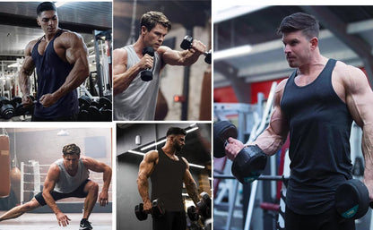 2025 New Men's Sleeveless T Shirt Cross Print Bodybuilding Muscle Sleeveless T Shirt Loose Fitness Sports Vest Bodybuilding Tops