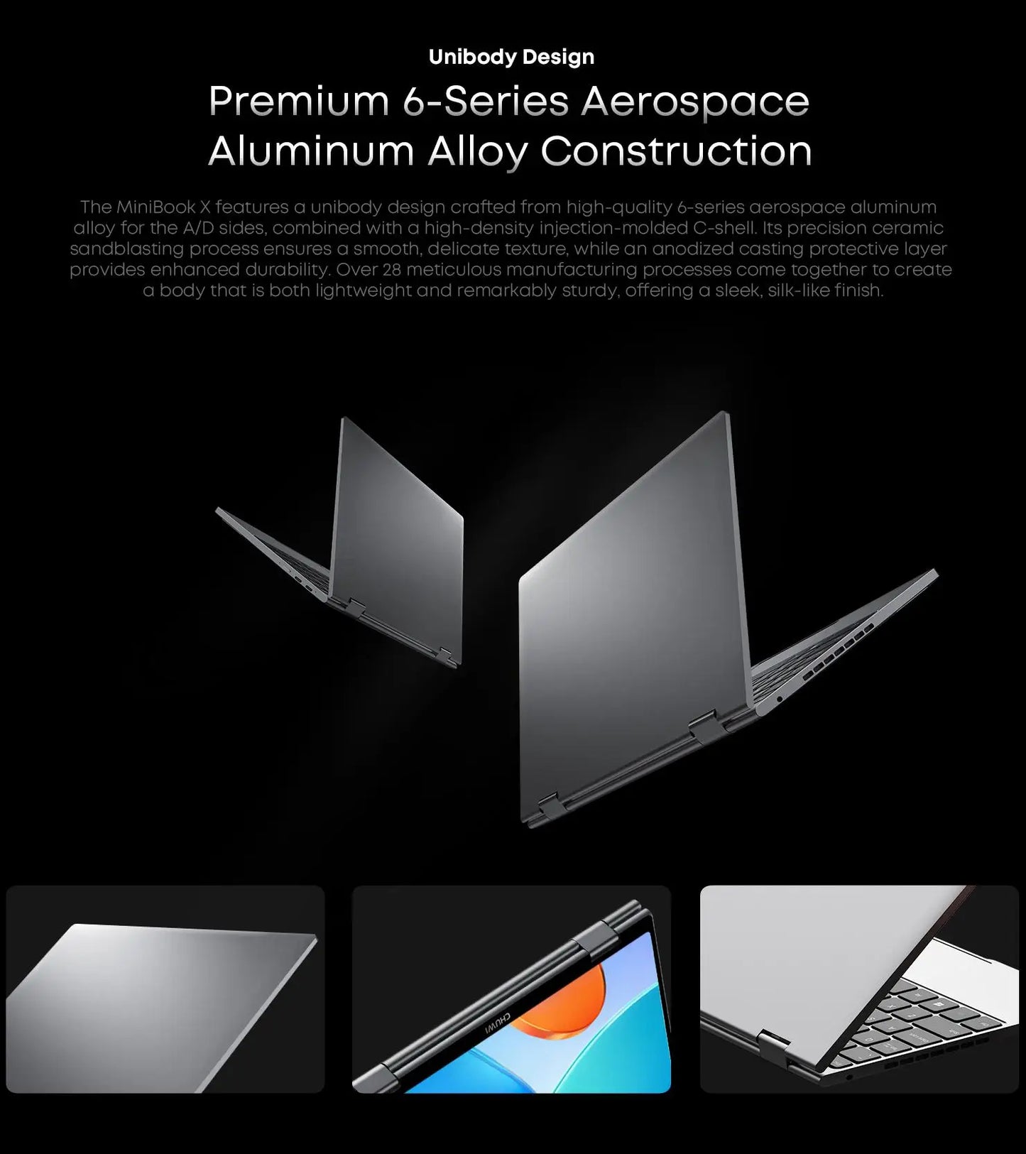 CHUWI MiniBook X Touch Screen Tablet Laptop 2-in-1 Intel N150 16GB LPDDR5 512G SSD  10.51'' 2K FHD Notebook WiFi6 Windows 11