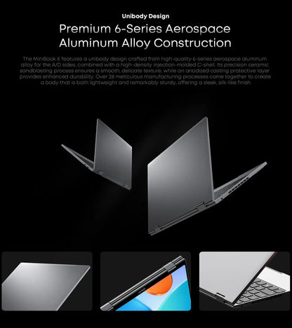 CHUWI MiniBook X Touch Screen Tablet Laptop 2-in-1 Intel N150 16GB LPDDR5 512G SSD  10.51'' 2K FHD Notebook WiFi6 Windows 11