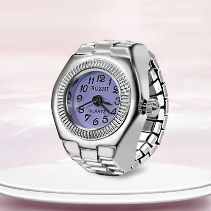 Ring Watch New Hot Selling Creative Alloy Shell Finger Circular Dial Couple Men And Women