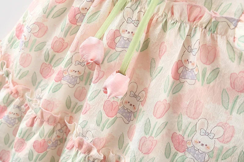 Summer New Baby Girl Dress Sweet Tulip Children'S Sleeveless Clothes (9 Months -4 Years Old)