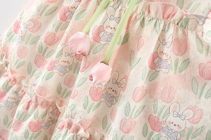 Summer New Baby Girl Dress Sweet Tulip Children'S Sleeveless Clothes (9 Months -4 Years Old)