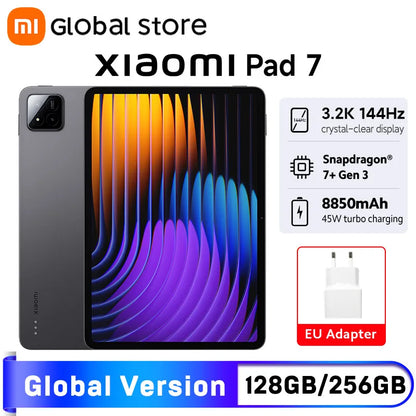 Global Version Xiaomi Pad 7 Tablet 11.2" 3.2K Display Snapdragon 7+ Gen 3 Octa-core CPU 8850mAh 13MP Camera 144Hz 45W Charging