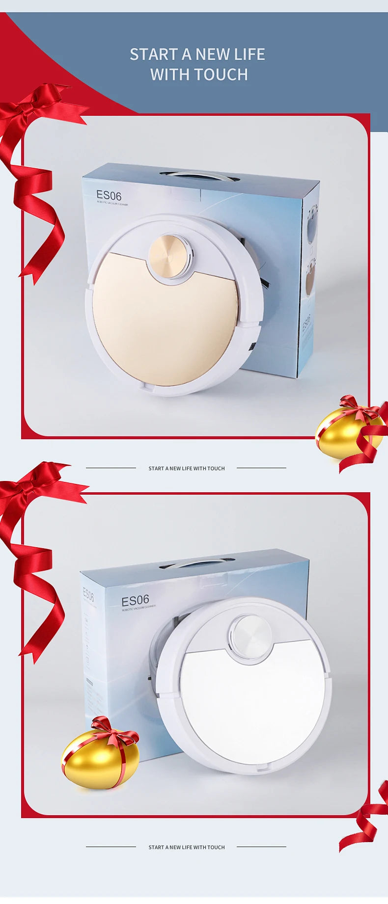 New ES06 APP Wireless Robot Smart Remote Control Vacuum Cleaner Cleaning Machine Sweeping Floor Mop For Home Vacuum Cleaner