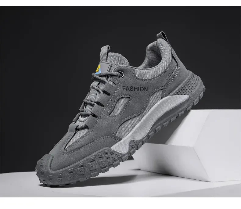 Sneakers for Men High Quality Thick Soled Work Strap Outdoor Mountaineering Anti Slip Platform Wear-resistant Casual Sport Shoes