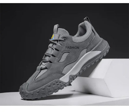 Sneakers for Men High Quality Thick Soled Work Strap Outdoor Mountaineering Anti Slip Platform Wear-resistant Casual Sport Shoes