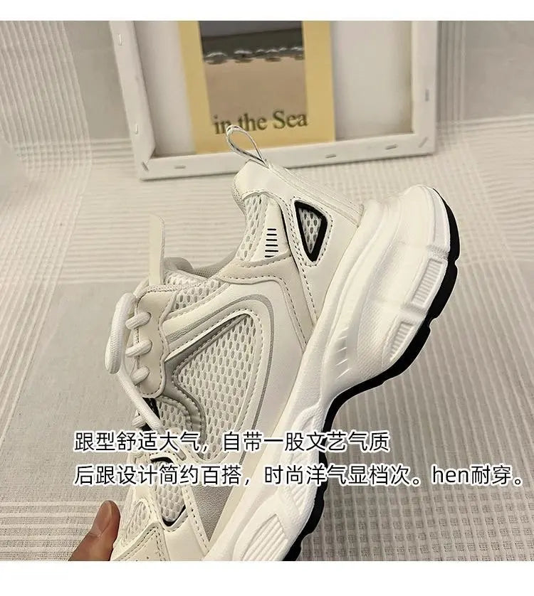sneakers women trends 2024 summer Sneakers White Lace-Up Women's jogging Shoes platform Female designer shoes zapatos de mujer