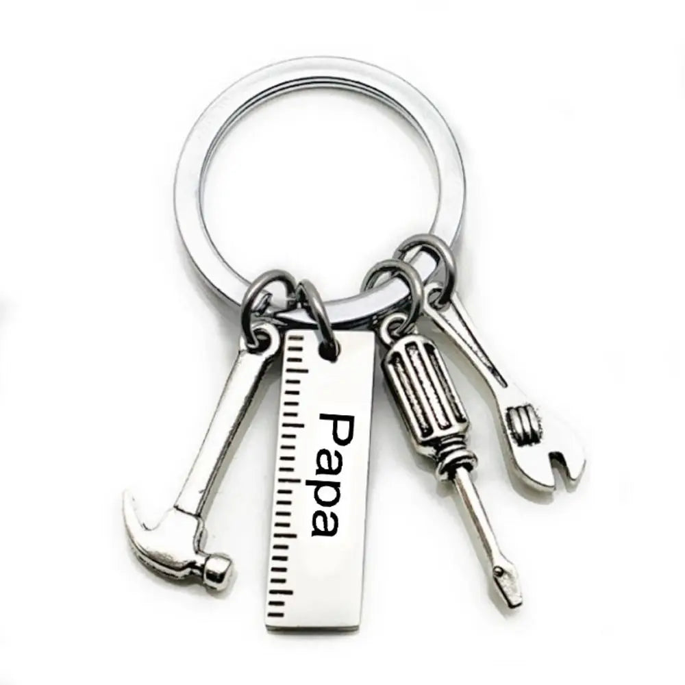 Dad Letters Dad Letters Keychains Hammer Screwdriver Dad Letters Keyring Papa Wrench Father's Day Pendant Handbag Decor