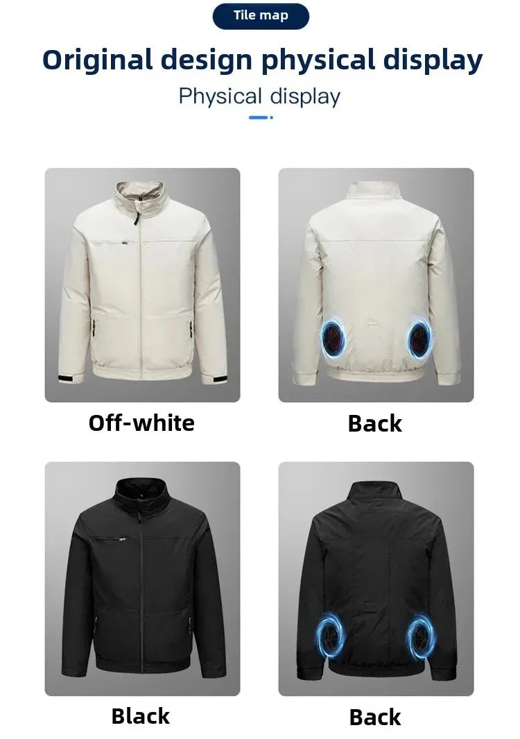 Smart Air Conditioned Jacket with Four Hole Fan Clothing Men's Outdoor Fishing Sun Protection Uniform Labor Protection Workwear