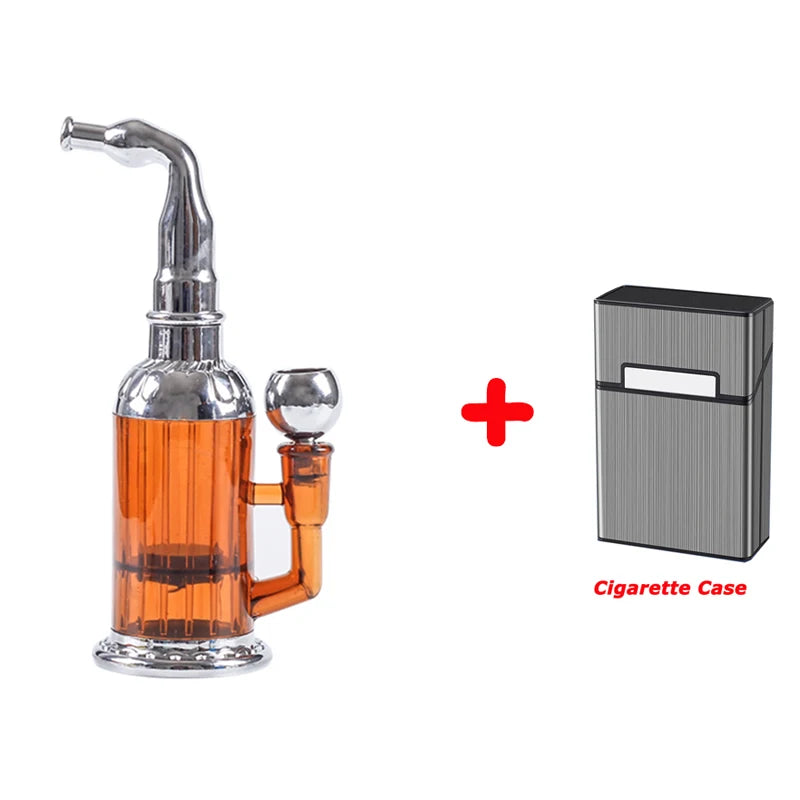 Newest Water Smoking Pipe Portable Circulation Cigarette Holder Shisha Hookah Cigarette Bottle Best Smoking Gift for Men Women