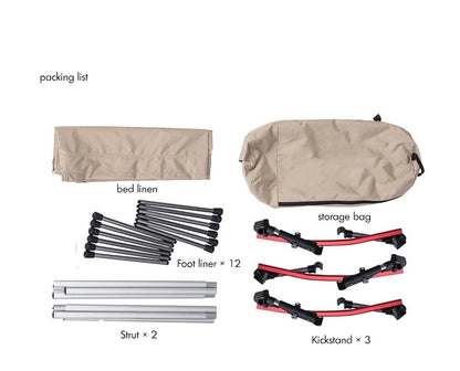 Folding Camping Cot, Adjustable Height, Lightweight Sleeping Bed, Tent Cot, with Storage Bag, Comfortable for Outdoor&Indoor