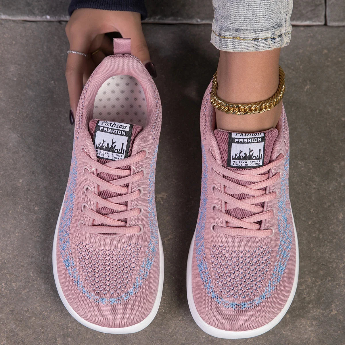 Sneakers Shoes For Woman Wide Barefoot Breathable Lace Up Flats Light Fashion Casual Outdoor Walking Loafers Women Shoes New
