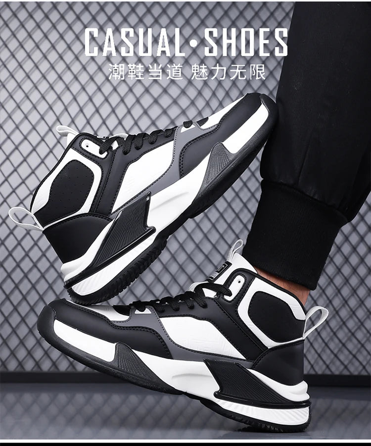 Modern Classic: Men's Lightweight Walking Sneakers with Enhanced Flexibility