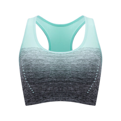 Gradient Padded Breathable Workout Sports Bra