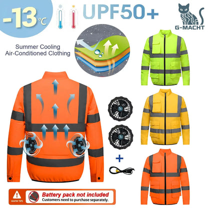 Smart Air Conditioning Cooling Jacket Men Breathable Sun Protection Workwear For Outdoor Workers Fishing Hiking
