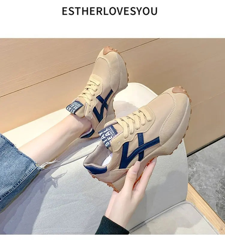 Sneakers Leather Platform Shoes New Fashion Women Leisure Light Anti-slip Green Running Luxury Shoe Fashion Designer Women Shoes