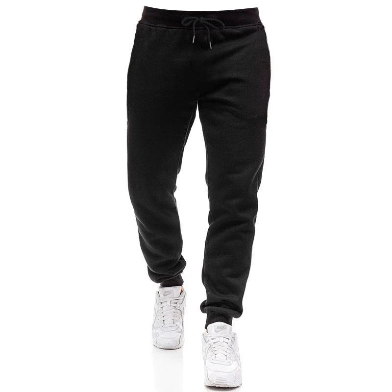 Autumn Winter Fashion Tracksuit Tricolor Hoodies and Black Sweatpants High Quality Male Daily Casual Sports Hooded Jogging Suit