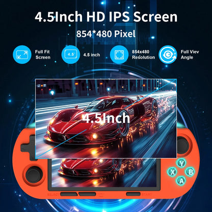 GAMINJA Handheld Retro Console – 4.5" IPS, 12,000+ Games