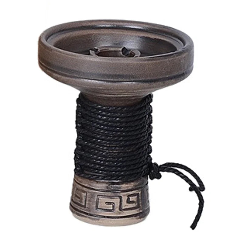 Hookah Mummy Bowl With Hemp Rope Ceramics Shisha Nargile Sheesha Narguile Chicha Cachimbas Water Pipe Smoking Accessories Tools