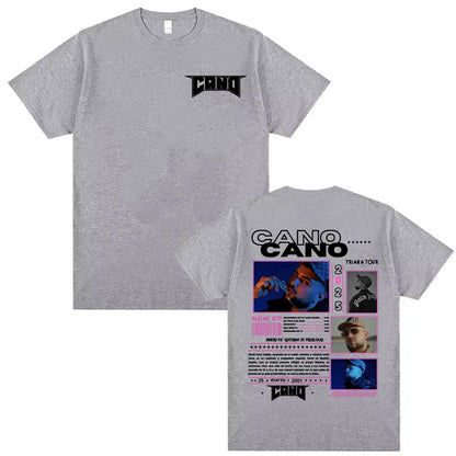 Rapper Cano Triana Tour Album 2025 Printed Tshirts for Men Women Harajuku Hip Hop Street T-shirt Casual Cotton Oversized T Shirt