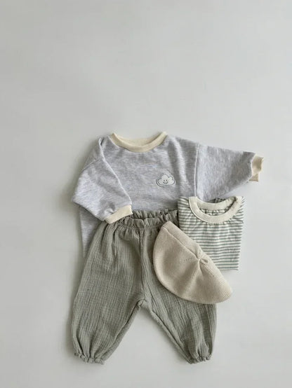 Organic Cotton Baby Pants – Soft Muslin Print