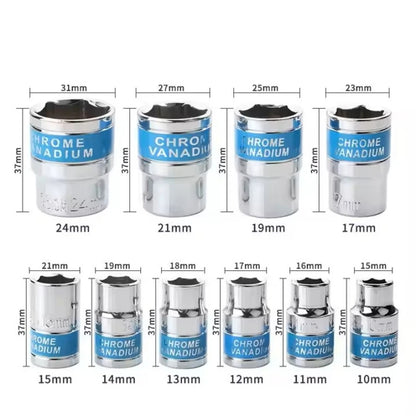 24 Pcs Automotive Machinery Maintenance Automotive Socket Wrench Toolbox Combination Hardware Set Repair Kit