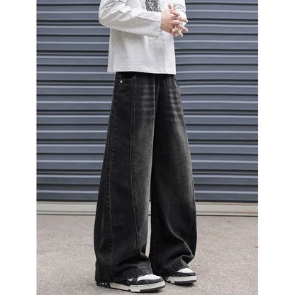 Wide-Leg Streetwear Denim Jeans