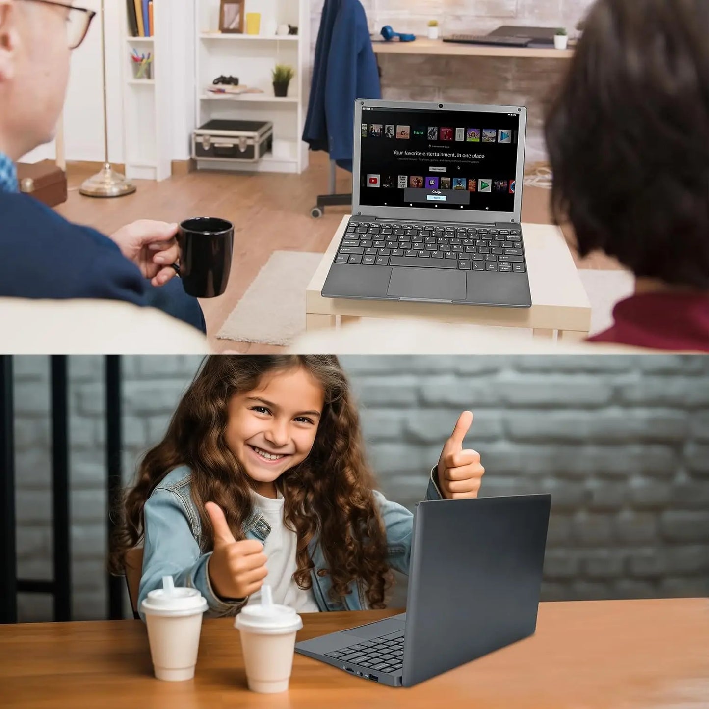 Windows 11 Laptop 10.1inch Notebook Computer Intel Celeron N4020 Learning Laptop Netbook for Kids Men Women (8GB/128GB)
