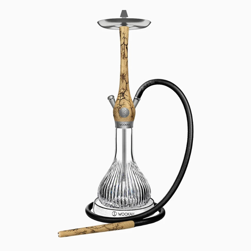 Wookah Hookah Shisha Set High Quality Wooden Large Hookah with Glass Bottle Single Pipe