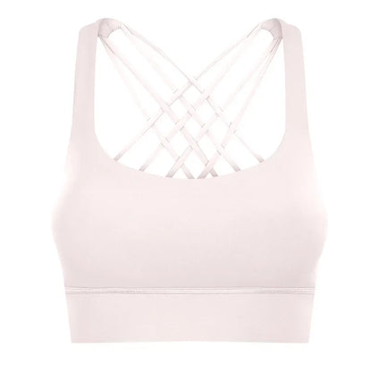 Quick Dry Cross Back Crop Running Bra