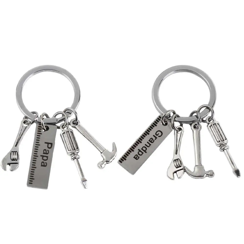 Dad Letters Dad Letters Keychains Hammer Screwdriver Dad Letters Keyring Papa Wrench Father's Day Pendant Handbag Decor