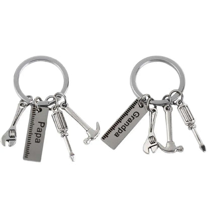 Dad Letters Dad Letters Keychains Hammer Screwdriver Dad Letters Keyring Papa Wrench Father's Day Pendant Handbag Decor