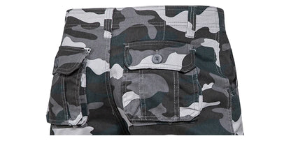 Men's Camo Shorts Summer Casual Half Pants Camouflage Outdoor Sports Short Pants Side Pocket Cotton Breathable Shorts