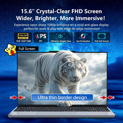 15.6 Inch 4K HD Gaming Laptop Intel Core i9 9900 Win11 16GB RAM 1TB SSD Ultra Slim Portable Office Business Notebook Computer