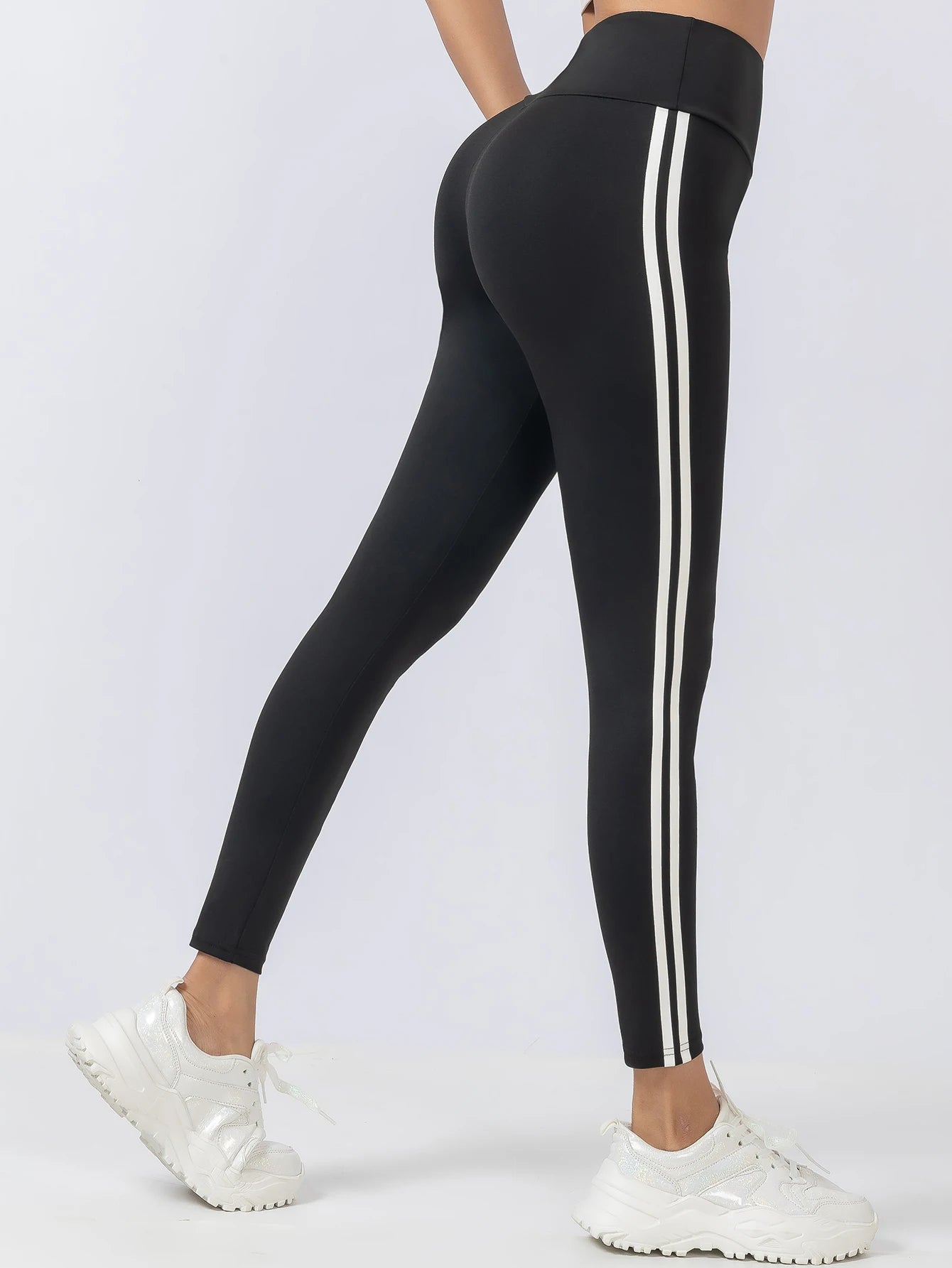Side Stripe Fast Dry Slim Yoga Pants