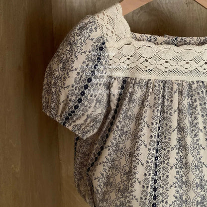 Floral Lace Baby Girl Romper – Soft Cotton (0-24M)