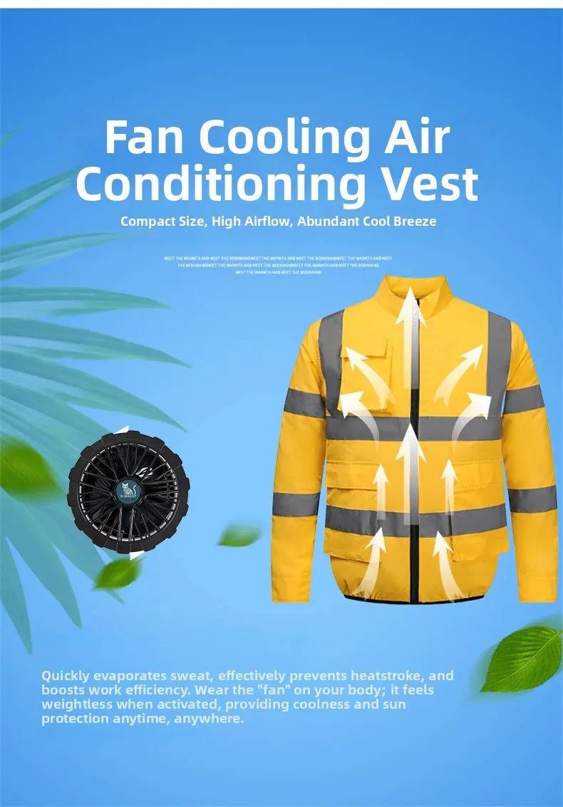 Smart Air Conditioning Cooling Jacket Men Breathable Sun Protection Workwear For Outdoor Workers Fishing Hiking