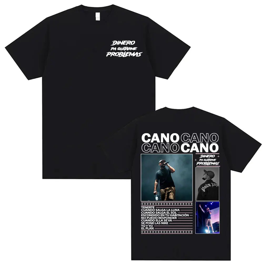 Rapper Cano Triana Tour Album 2025 Printed Tshirts for Men Women Harajuku Hip Hop Street T-shirt Casual Cotton Oversized T Shirt