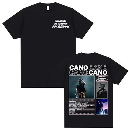 Rapper Cano Triana Tour Album 2025 Printed Tshirts for Men Women Harajuku Hip Hop Street T-shirt Casual Cotton Oversized T Shirt