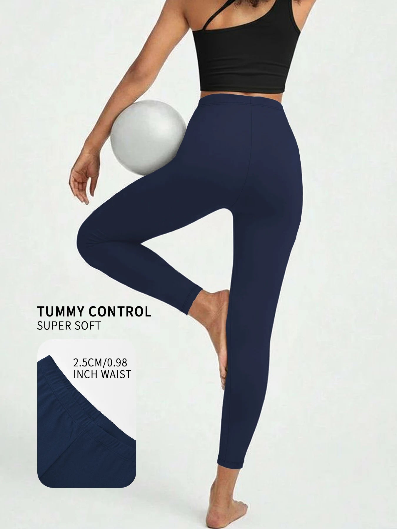 Women's Low Rise Workout Leggings - Super Soft High Elastic Tights for Yoga Running Training Daily Life